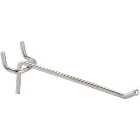 GANCIO PER PANNELLO FORATO TIPO 'SEMPLICE' 10 cm - 100 pezzi