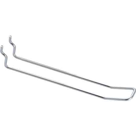 GANCIO PER PANNELLO FORATO TIPO 'DOPPIO' 20 cm - 50 pezzi