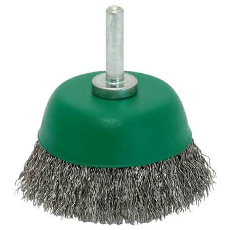 SPAZZOLA A TAZZA INOX CON GAMBO 'SIT' Ø 75 mm