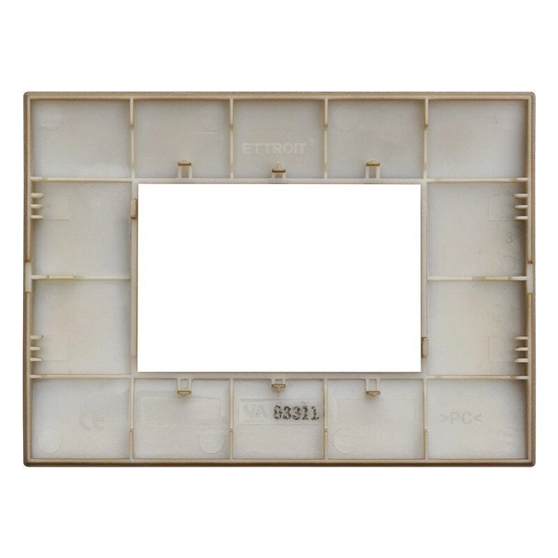 Placca Plastica Serie Venus 3P Colore Oro Compatibile Con Vimar Arke
