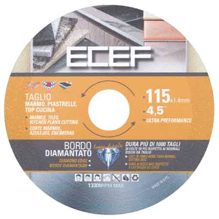 DISCO DIAMANTATO PER CERAMICA Ø 115 mm - ECEF