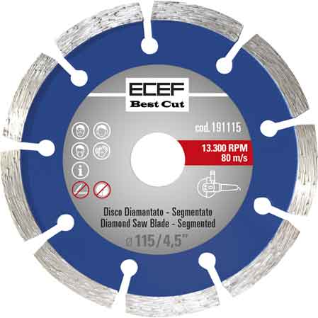 DISCO DIAMANTATO 'UNIVERSALE' SEGMENTATO  Ø 125 mm - ECEF