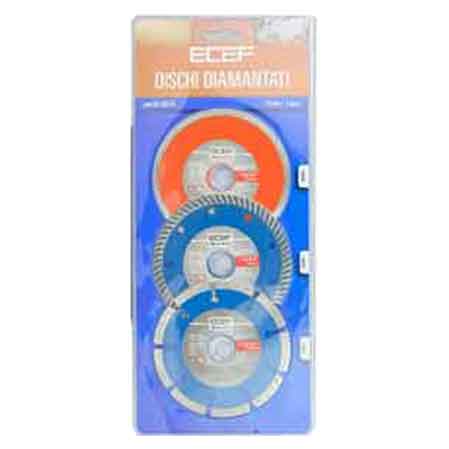 SET DISCHI DIAMANTATI PER EDILIZIA Ø 115 mm - Conf. 3 pezzi - ECEF
