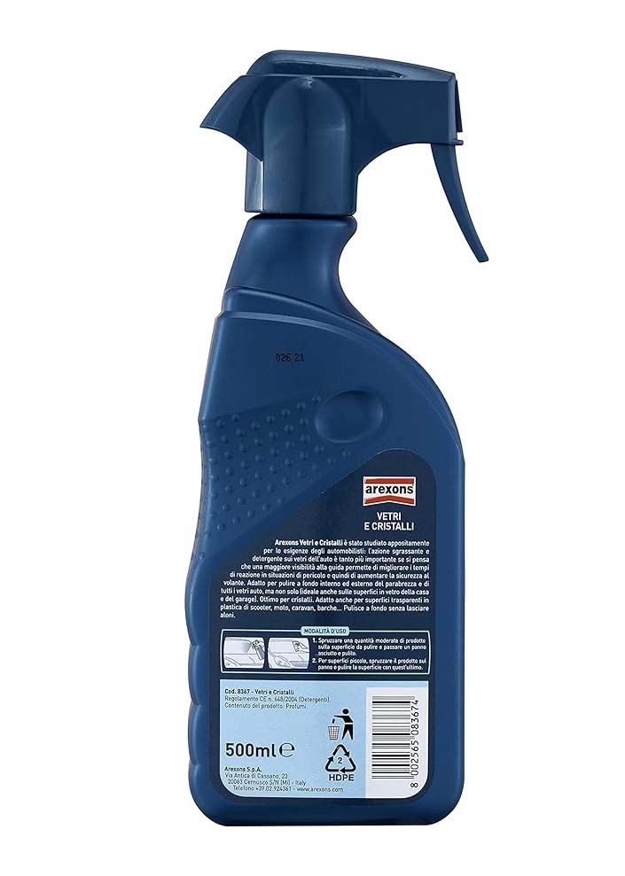 PULITORE PER VETRI E CRISTALLI AREXONS 500 ml - AREXONS