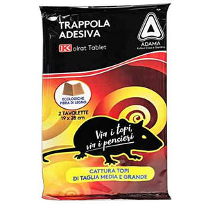 TAVOLETTE ADESIVE PER TOPI 19x28 cm - confezione 2 pezzi