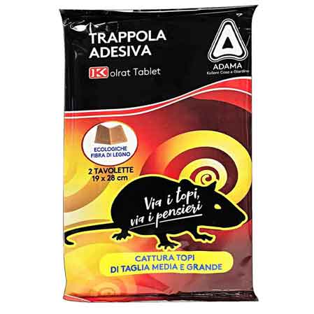 TAVOLETTE ADESIVE PER TOPI 19x28 cm - confezione 2 pezzi