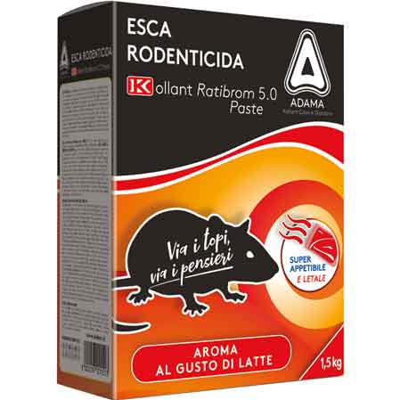 ESCA TOPICIDA 'RATIBROM 5.0 PASTE' 1,5 Kg (3x500gr) - KOLLANT