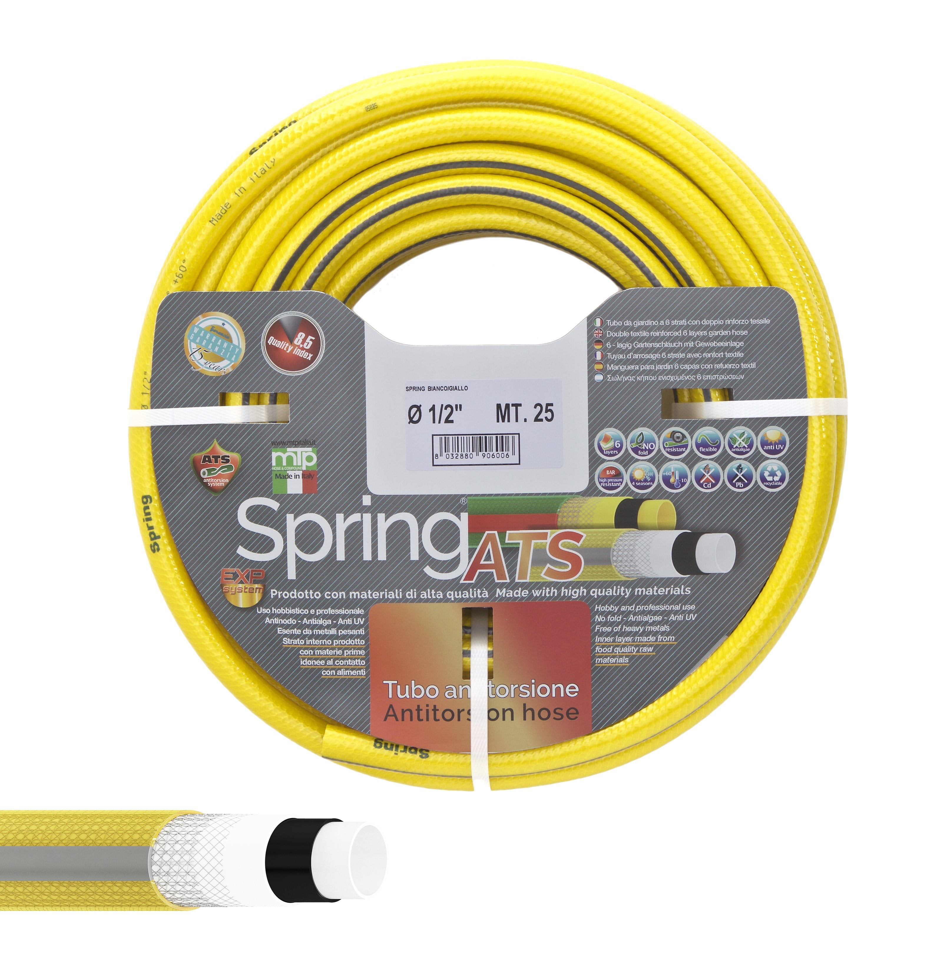 TUBO MAGLIATO 'SPRING ATS' Ø 15 mm (5/8) x 50 mt