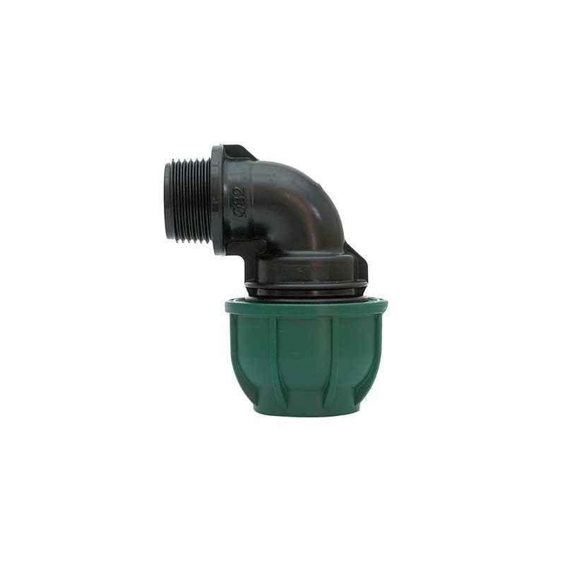 GOMITO A 90  ° A STRINGERE CON DERIVAZIONE FIL. MASCHIO  EE ? mm 32x1 - 125 PN - IRRITEC