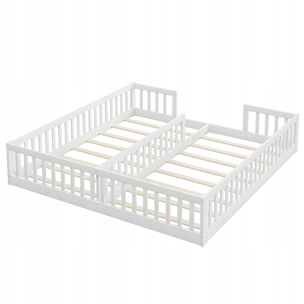 Letto a pannello 90x200 - Xylo - Bianco in pino con sponde