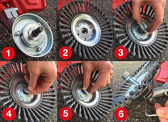 SPAZZOLA CONICA PER DECESPUGLIATORE 200 mm - 36 mazzetti
