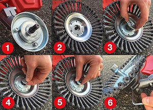 SPAZZOLA CONICA PER DECESPUGLIATORE 200 mm - 36 mazzetti
