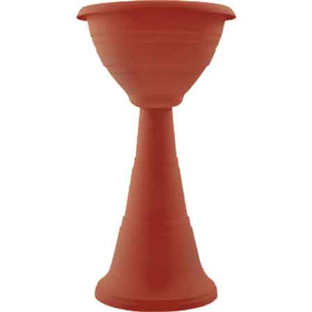 FIORIERA 'CAMPANA' A COLONNA Ø 39x70h - colore terracotta