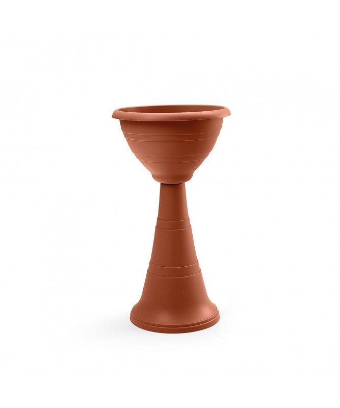 FIORIERA 'CAMPANA' A COLONNA Ø 39x70h - colore terracotta
