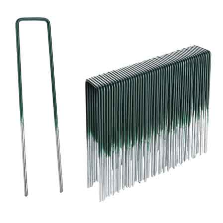 PICCHETTI AD 'U' PER FISSAGGIO PRATO 15 cm - Conf. 20 pezzi