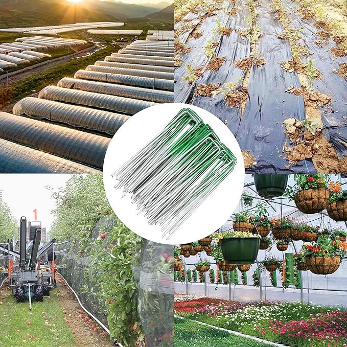 PICCHETTI AD 'U' PER FISSAGGIO PRATO 15 cm - Conf. 20 pezzi