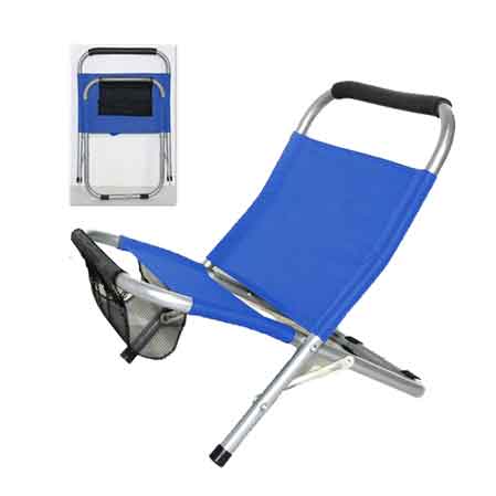 SPIAGGINA RICHIUDIBILE CON PORTA OGGETTI 56x48x52h cm - Col. Assortita