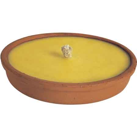 FIACCOLA ALLA CITRONELLA IN TERRACOTTA Ø cm 17x5h