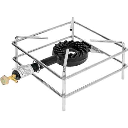 FORNELLONE A GAS IN ACCIAIO CROMATO 30x30 cm