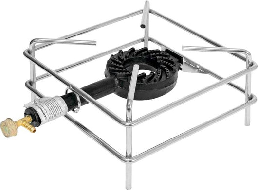 FORNELLONE A GAS IN ACCIAIO CROMATO 30x30 cm