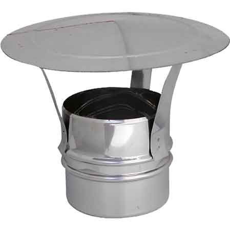 FUMAIOLO ZINCATO A CAPPELLO 'CINESE' TONDO Ø 150 mm