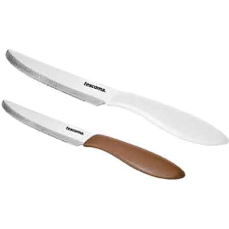 COLTELLO TAVOLA 'PRESTO' Lunghezza totale 23 cm -  lama 12 cm - Bianco 6 pezzi - TESCOMA