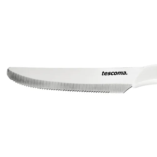 COLTELLO TAVOLA 'PRESTO' Lunghezza totale 23 cm -  lama 12 cm - Bianco 6 pezzi - TESCOMA