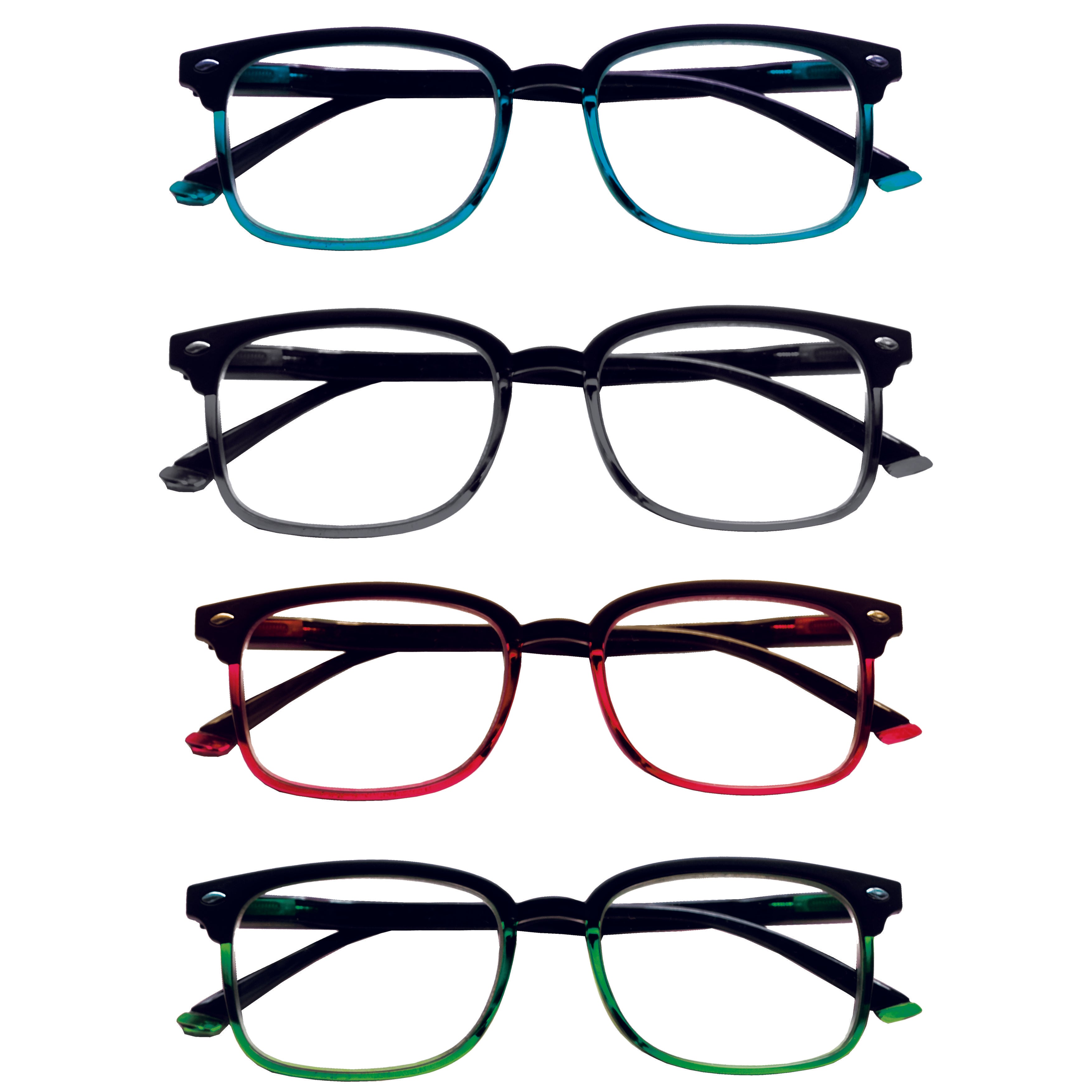 OCCHIALI DA VISTA GRADUATI 'KIT HAWAII' +3 nero-rosso - CHARRO