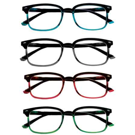 OCCHIALI DA VISTA GRADUATI 'KIT HAWAII' +2 nero-verde - CHARRO