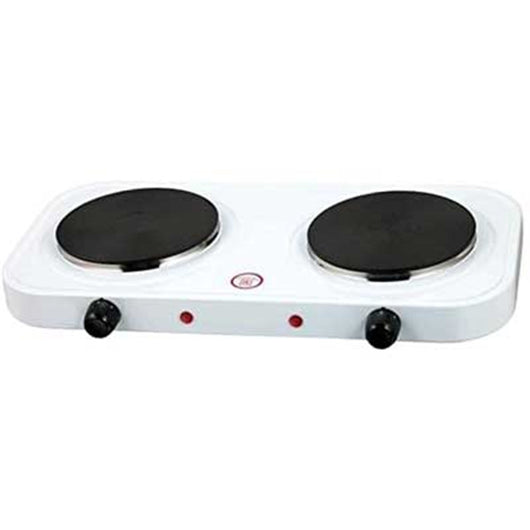 FORNELLO ELETTRICO 2 PIASTRE 2 x Ø 15,5 cm - 1000/2000 Watt