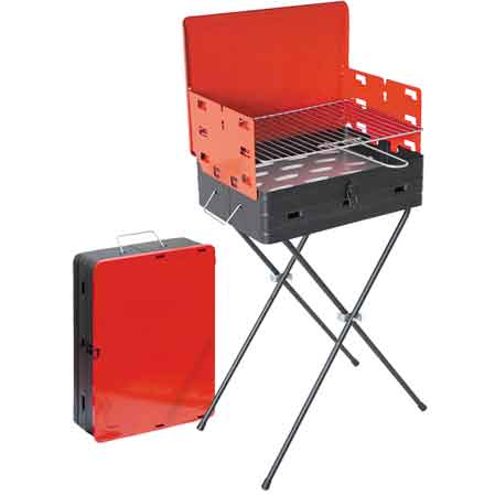 BARBECUE A CARBONELLA 'VALIGETTA' cm 43x31x77h