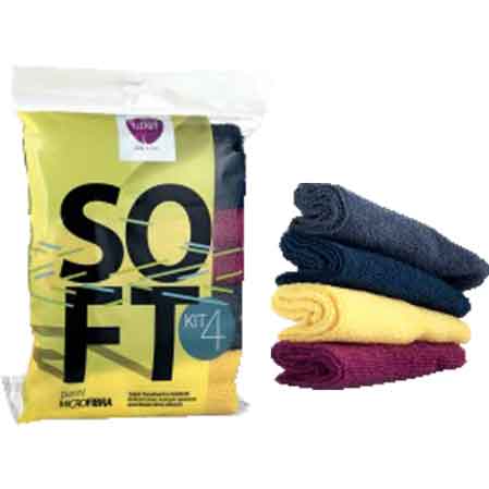 KIT PANNI IN MICROFIBRA Confezione 4 pezzi