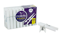 MOLLETTE PER STENDIBIANCHERIA IN PLASICA   Confezione 20 pezzi
