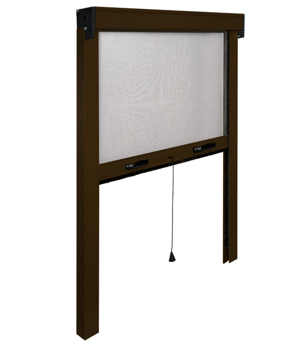 ZANZARIERA AVVOLGIBILE VERTICALE 100x160 cm - Marrone