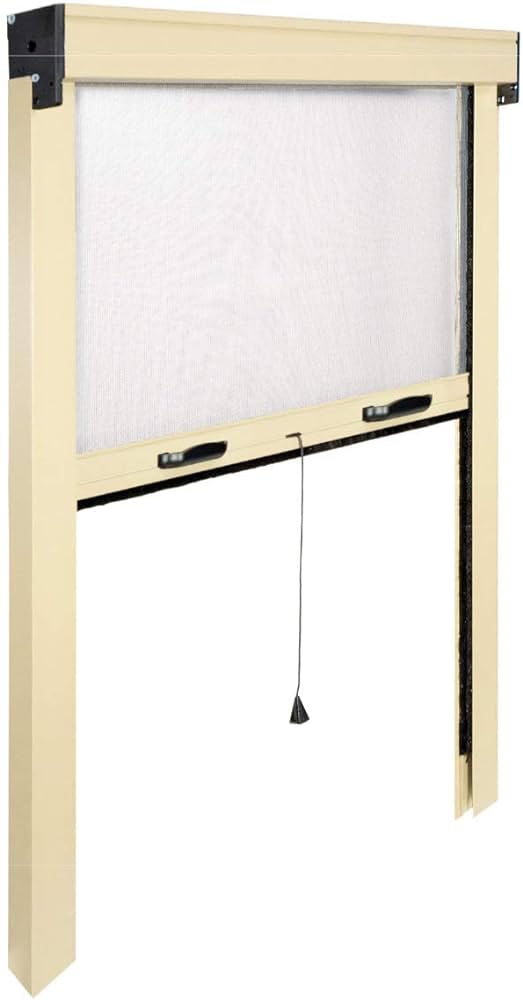 ZANZARIERA AVVOLGIBILE VERTICALE 160x160 cm - Avorio