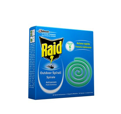 RAID SPIRALI ANTIZANZARE Confezione 10 pezzi - JOHNSON