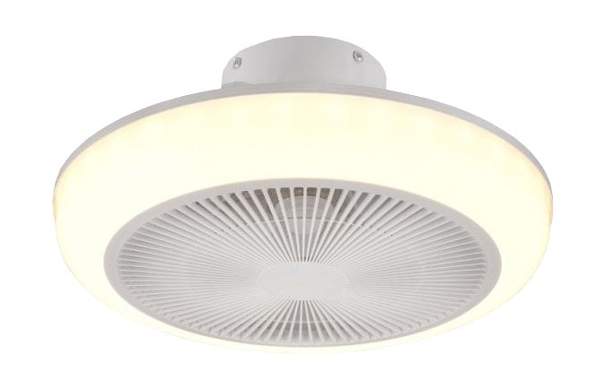 VENTILATORE E PLAFONIERA A SOFFITTO 'MJOLBY' Ø 45 cm