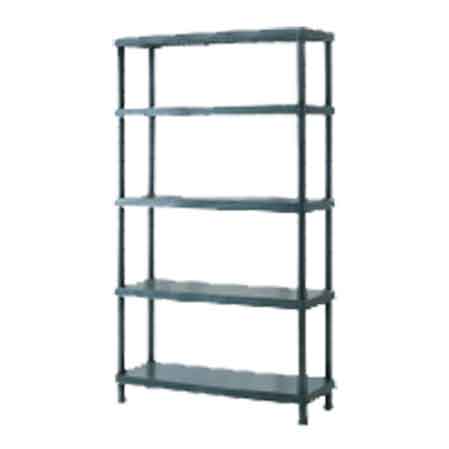 SCAFFALE IN RESINA FISSO cm 30x80x188h - 5 ripiani - portata 225 kg
