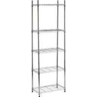 SCAFFALE IN METALLO CROMATO 5 ripiani - cm 60x35x180h