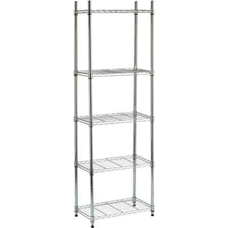 SCAFFALE IN METALLO CROMATO 5 ripiani - cm 60x35x180h