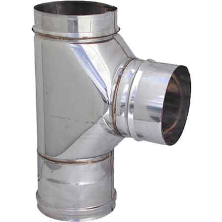 RACCORDO A T 90  ° PER CANNE FUMARIE  EE ? 300 mm