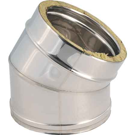 GOMITO DOPPIA PARETE A 45  °  EE ? 200/250 mm