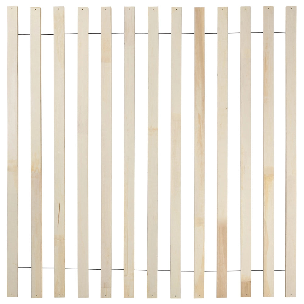 Letto in legno di gomma chiaro UE matrimoniale 180 x200 cm con testiera a doghe Stile rustico minimalista