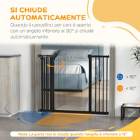 Cancellino per Cani Estensibile 74-100x77 cm in Metallo Nero