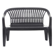 Asmi, Panchina da Esterno 2 Posti Made in Italy, 114x55x82h cm Nero Antracite
