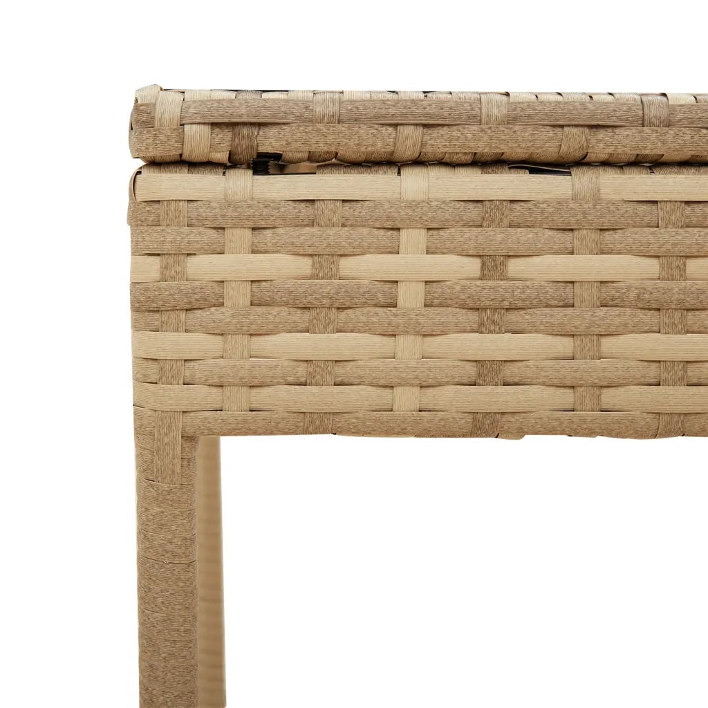 Lettini Prendisole 2 pz con Baldacchino e Tavolino Polyrattan 3261573