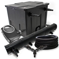 Set Filtro 12000l Chiarificatore laghetto 72W Pompa NEO8000 70W Tubo 25m