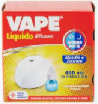 VAPE INSETTICIDA DIFFUSORE LIQUIDO MULTINSETTO+RICARICA LIQU