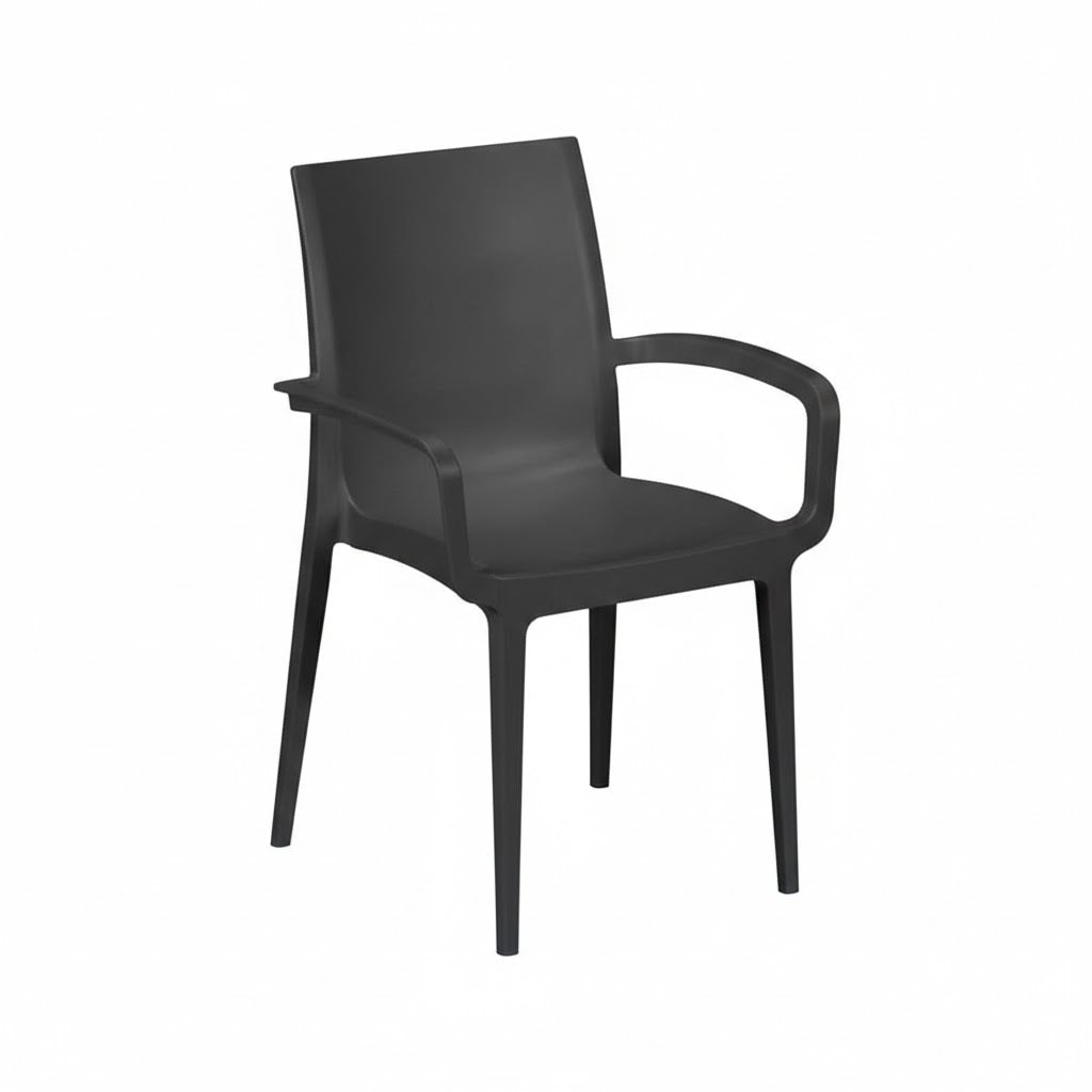 SEDIA IMPILABILE CON BRACCIOLI 'DUKE' Col. Antracite - PRO GARDEN