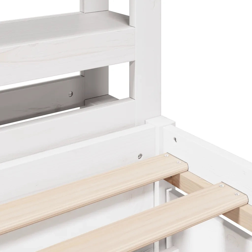 vidaXL Letto senza Materasso Bianco 90x200 cm Legno Massello di Pino